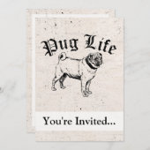 Pug Life Funny Dog Gangster Kaart (Voorkant / Achterkant)