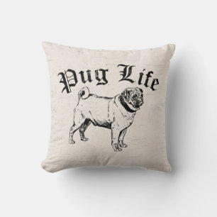 Pug Life Funny Dog Gangster Kussen