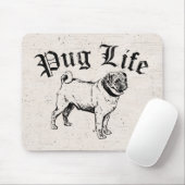 Pug Life Funny Dog Gangster Muismat (Met muis)