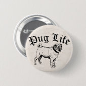 Pug Life Funny Dog Gangster Ronde Button 5,7 Cm (Voorkant /achterkant)
