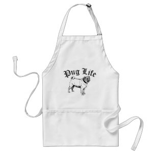 Pug Life Funny Dog Gangster Standaard Schort