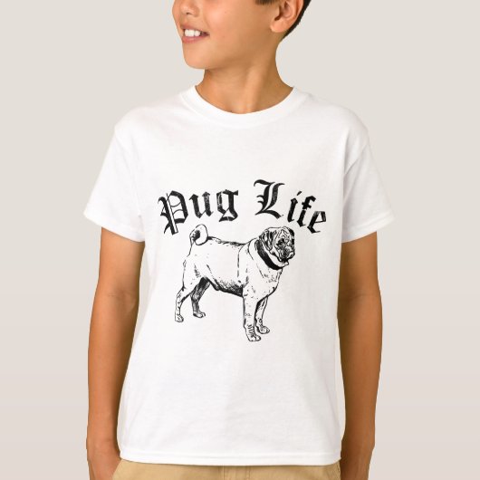 Pug Life Funny Dog Gangster T-shirt (Voorkant)