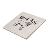 Pug Life Funny Dog Gangster Tegeltje (Zijkant)