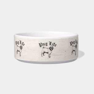 Pug Life Funny Dog Gangster Voerbakje