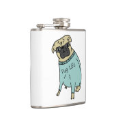 Pug Life - Funny Dog in a Sweater Heupfles (Rechts)