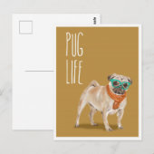 Pug Life Funny Dog Word Pun Briefkaart (Voorkant / Achterkant)