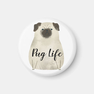 Pug Life Funny Magneet