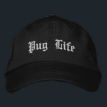 Pug Life Funny Pug Dog Pet<br><div class="desc">Een geborduurd gangsta-pet voor pug-liefhebbers!  kleur en tekst.</div>