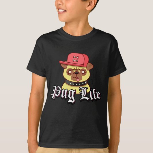 Pug Life Funny Pug Dog T-shirt (Voorkant)