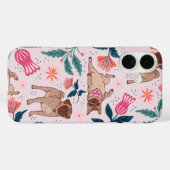 Pug Life in Bloom Schattigee Bloemenhond Case-Mate iPhone Case (Achterkant (horizontaal))