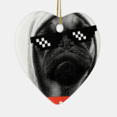 Pug Life Keramisch Ornament (Rechts)