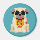 Pug Life magnet (Voorkant)
