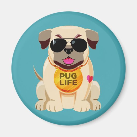 Pug Life magnet (Voorkant)