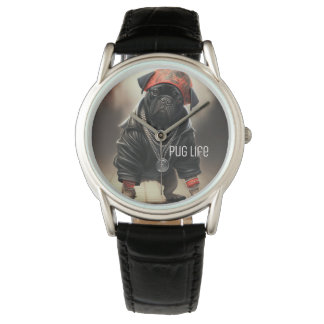 Pug Life mannen watch Horloge