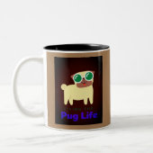 Pug Life-Mok Tweekleurige Koffiemok (Links)