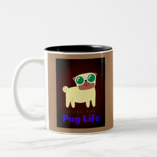 Pug Life-Mok Tweekleurige Koffiemok
