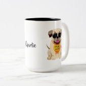 Pug Life mokken met eigen naam (Voorkant rechts)