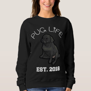 PUG Life - Opgericht 2018 - Black Pug Fitted SCO Trui