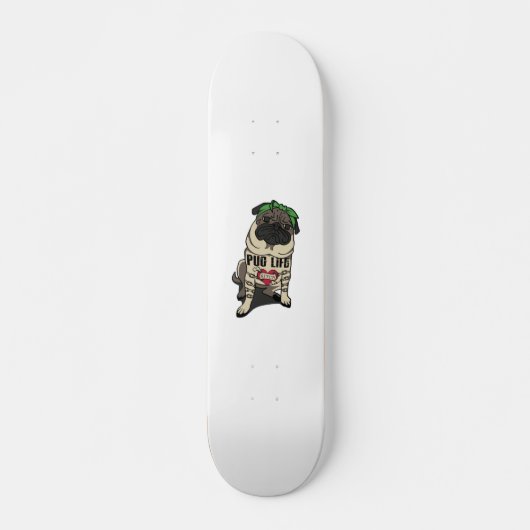 Pug Life Persoonlijk Skateboard (Voorkant)