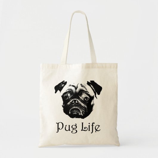 Pug Life Pug Face Canvas tas (Voorkant)