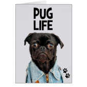Pug Life Pun Wenskaart (Voorkant)