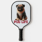 Pug Life Schattige hondenontwerp voor Pug Lovers! Pickleball Paddle (Achterkant)