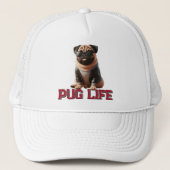 Pug Life Schattigee Pug Dog Trucker Pet (Voorkant)