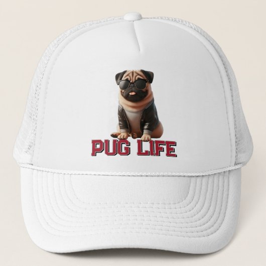 Pug Life Schattigee Pug Dog Trucker Pet (Voorkant)