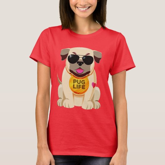 Pug Life shirten & colbertjassen T-shirt (Voorkant)
