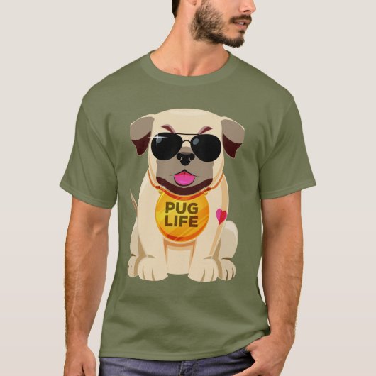 Pug Life shirten & colbertjassen T-shirt (Voorkant)