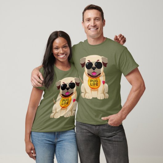 Pug Life shirten & colbertjassen T-shirt (Unisex)