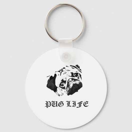 Pug Life Sleutelhanger (Voorkant)