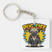 Pug Life Sleutelhanger (voorkant)