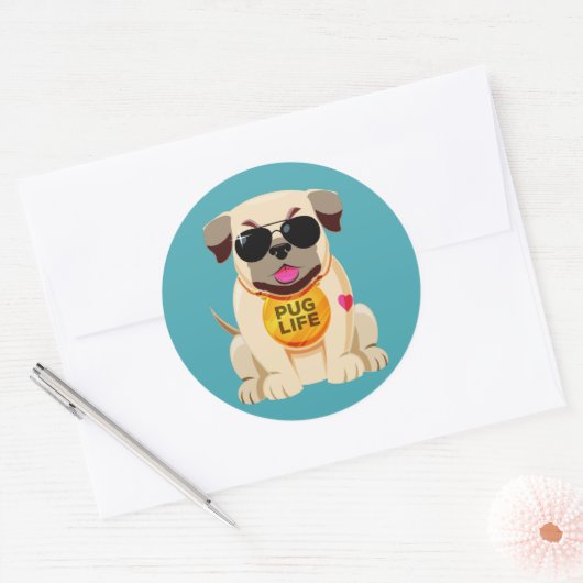 Pug Life stickers (Envelop)
