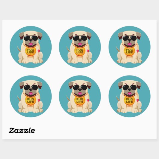 Pug Life stickers (Vel)
