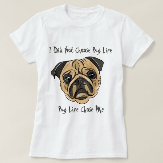 Pug Life T-shirt (Design voorkant)