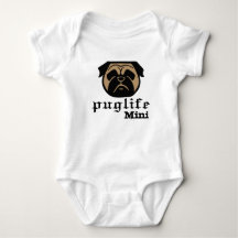 Pug life - thug dog life - pug bodysuit body suit