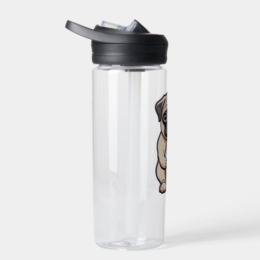 Pug likken ijs waterfles (Rechts)