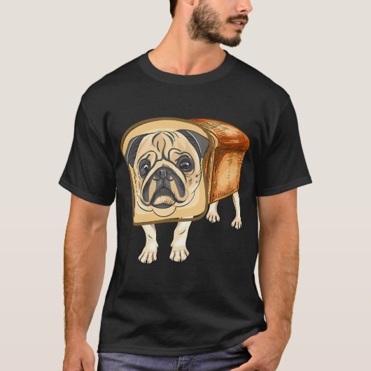 Pug Loaf (Grappige Pug) T-shirt (Voorkant)