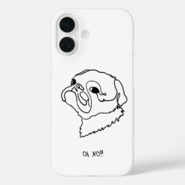 Pug Love: Bewerkbare tekst Telefoonhoesje iPhone 16 Hoesje