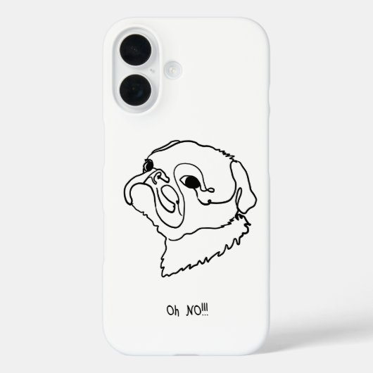 Pug Love: Bewerkbare tekst Telefoonhoesje Case-Mate iPhone Case (Achterkant)