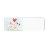 Pug Love Dog Art Return Address Labels (Voorkant)