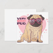 Pug Love Feestdagenkaart (Voorkant / Achterkant)