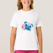 Pug Love Girls Ruffle T-shirt (Voorkant)
