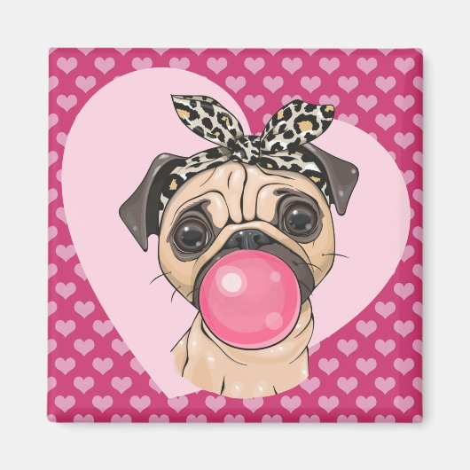 Pug Love Magneet (Voorkant)