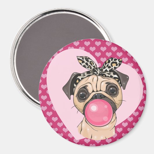 Pug Love Magnet (Voorkant / Achterkant)