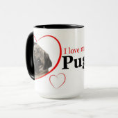 Pug Love Mok (Voorkant links)