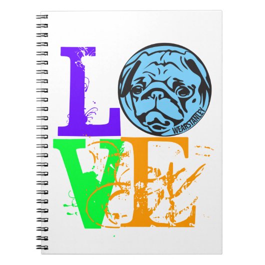 PUG LOVE-notebook Notitieboek (Voorkant)