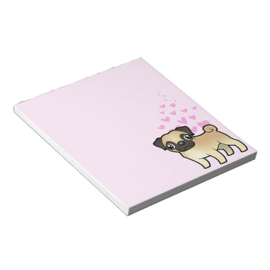 Pug Love Notitieblok (Schuin)