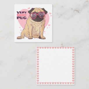 Pug Love Notitiekaartje
